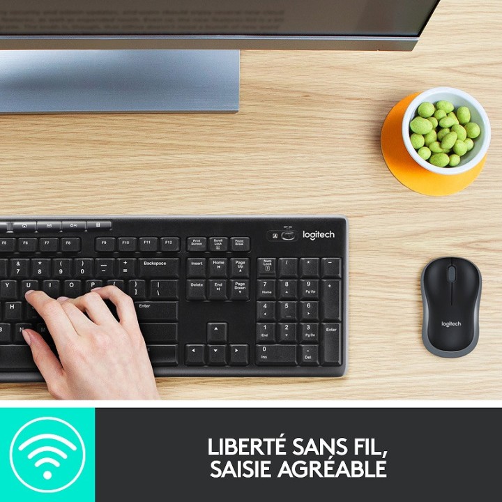 Logitech Desktop MK270 Sans-fil (Qwerty) Kits claviers/souris Logit...