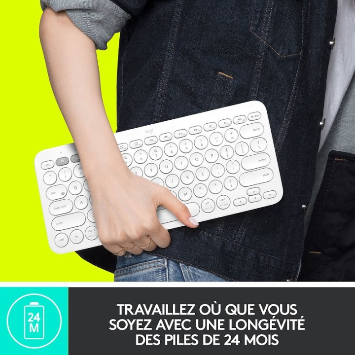 Logitech Multi-Device Keyboard K380 (Gris) Claviers Logitech Maroc