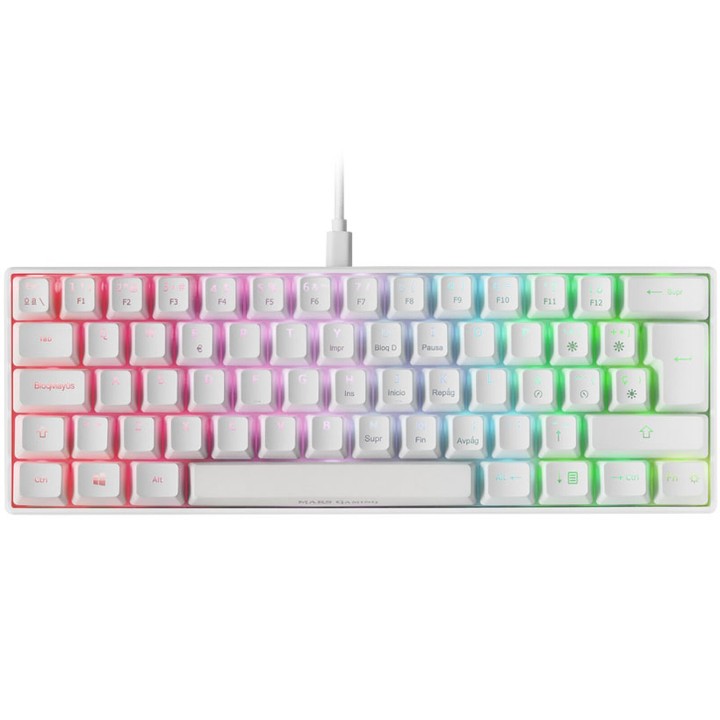 Mars Gaming MKMINI White (Red Switch) Claviers Mars Gaming Maroc
