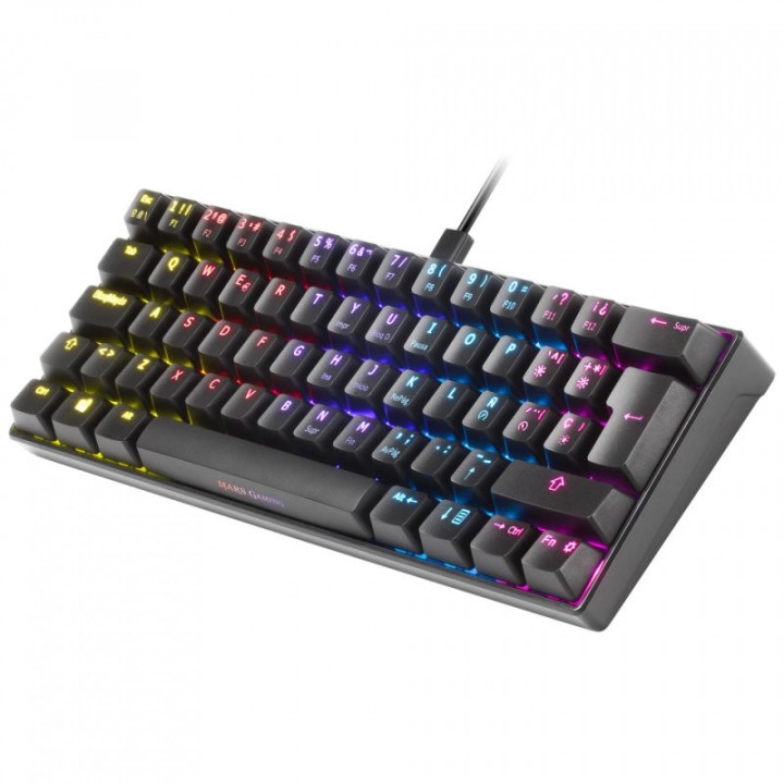 Mars Gaming MKMINI Black (Red Switch) Claviers Mars Gaming Maroc