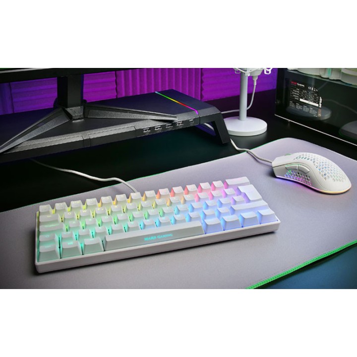 Mars Gaming MKMINI White (Red Switch) Claviers Mars Gaming Maroc