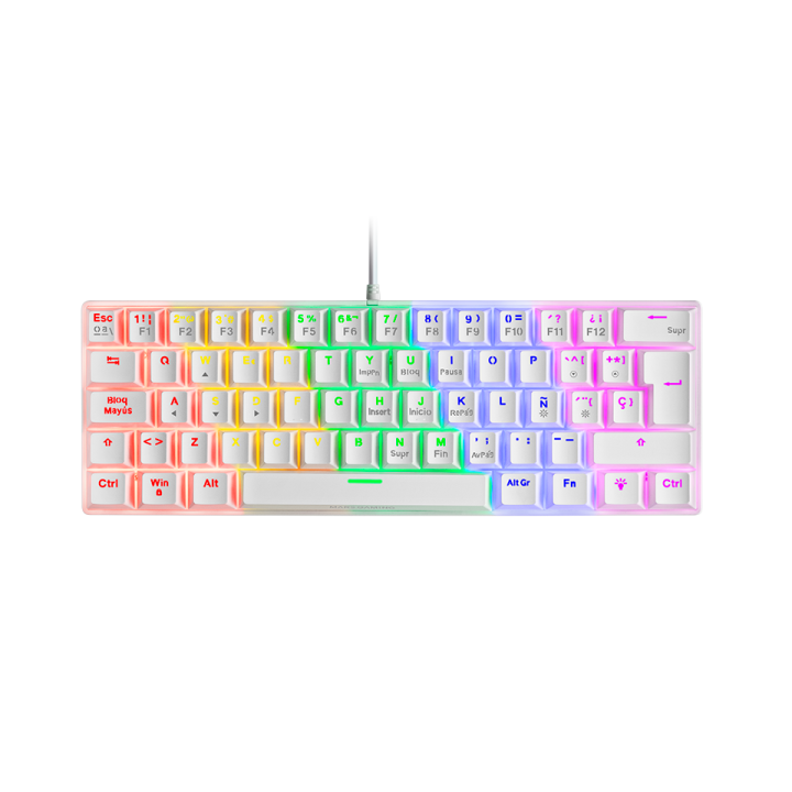 Mars Gaming MK60 White (Blue Switch) Claviers Mars Gaming Maroc