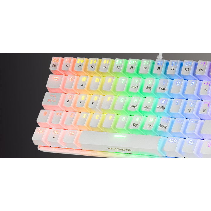 Mars Gaming MK60 White (Brown Switch) Claviers Mars Gaming Maroc