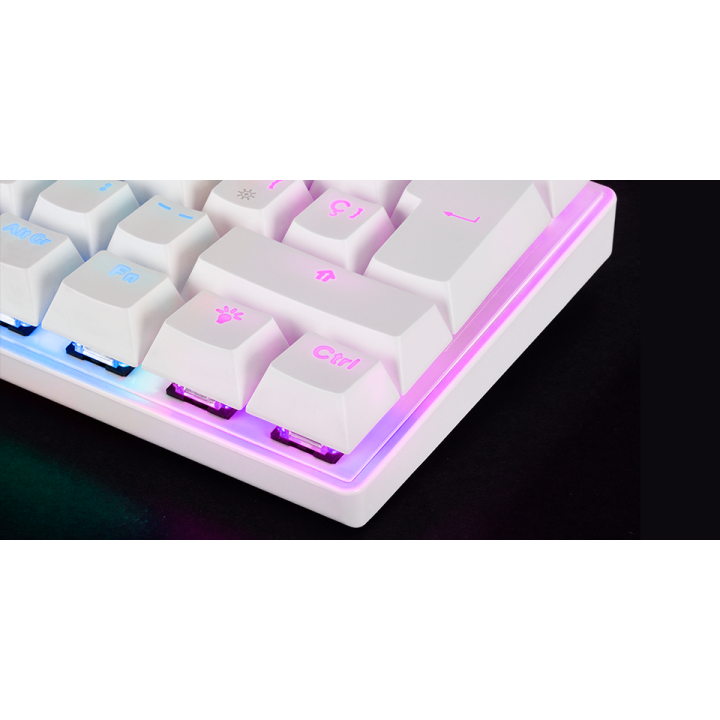 Mars Gaming MK60 White (Brown Switch) Claviers Mars Gaming Maroc