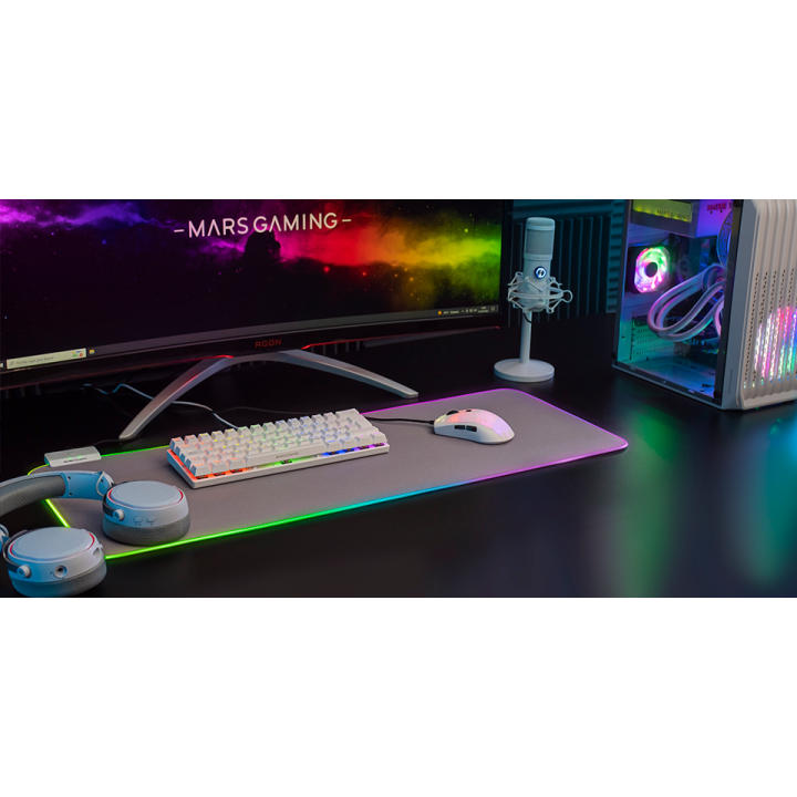 Mars Gaming MK60 White (Brown Switch) Claviers Mars Gaming Maroc