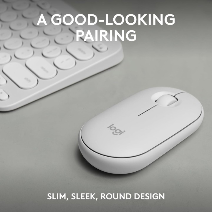 Logitech Pebble 2 Combo (White) Claviers Logitech Maroc