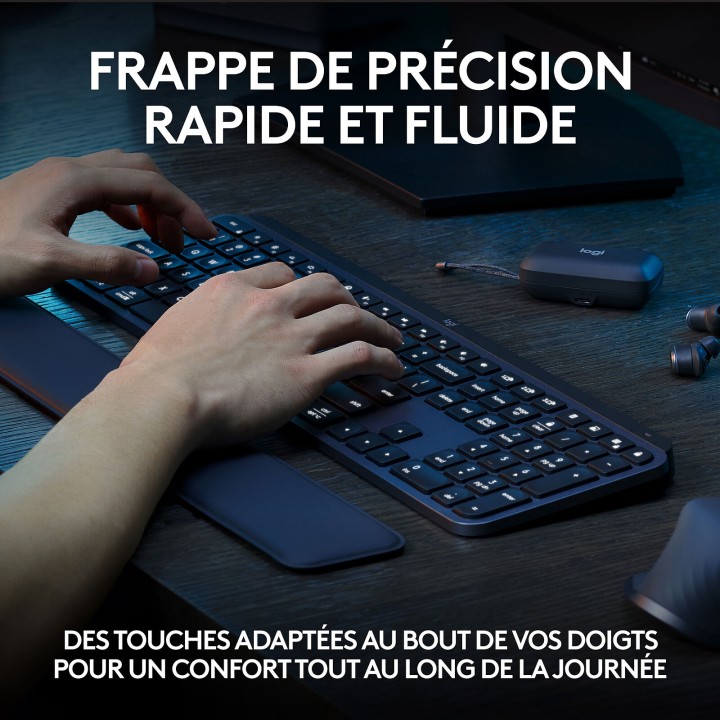 Logitech MX Keys S (Graphite) Claviers Logitech Maroc