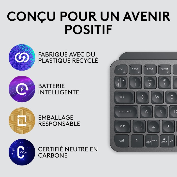 Logitech MX Keys Mini (Graphite) Claviers Logitech Maroc