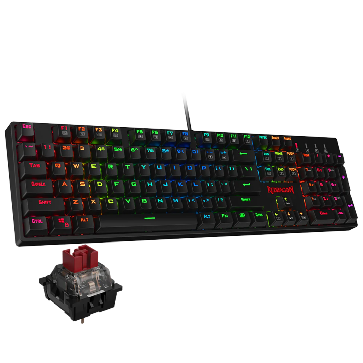 Redragon K582 SURARA RGB (Red Switches) Claviers Redragon Maroc