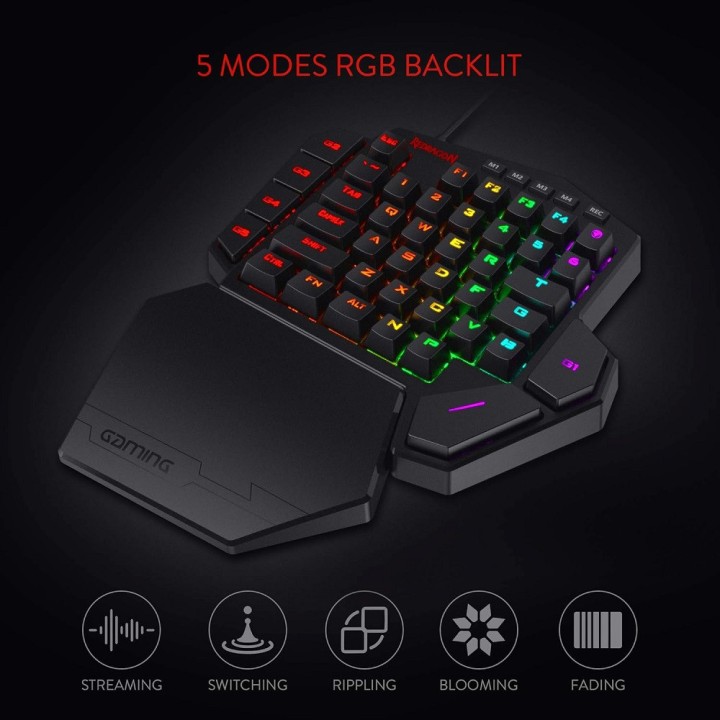 Redragon K585 DITI One-Handed RGB Claviers Redragon Maroc