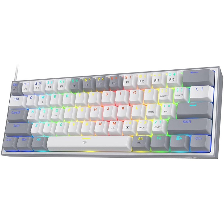Redragon K616 Fizz PRO 60% Wireless RGB Red Switches (White/Gray) C...