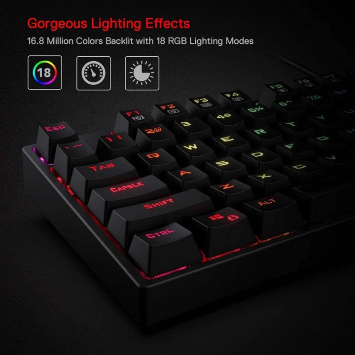 Redragon K582 SURARA RGB (Red Switches) Claviers Redragon Maroc