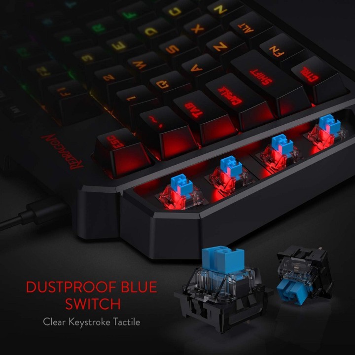 Redragon K585 DITI One-Handed RGB Claviers Redragon Maroc