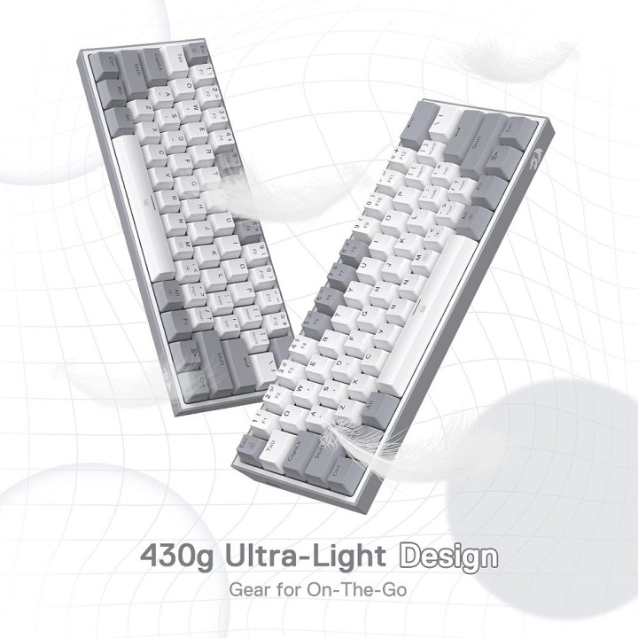 Redragon K617 Fizz 60% RGB Red Switches (White/Gray) Claviers Redra...