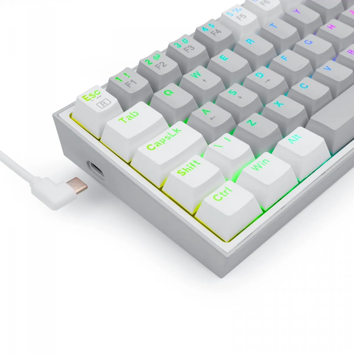 Redragon K617 Fizz 60% RGB Red Switches (Gray/White) Claviers Redra...