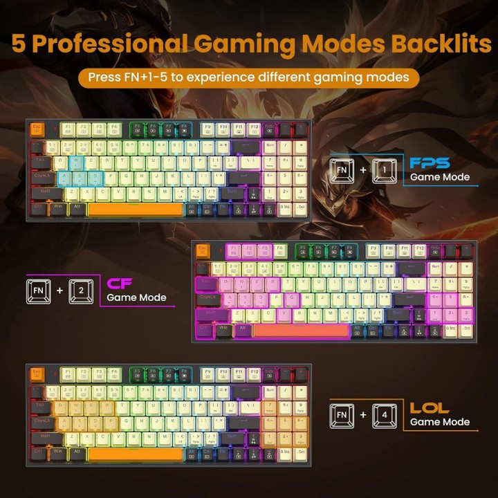 Redragon K636 CLO RGB Red Switches Claviers Redragon Maroc