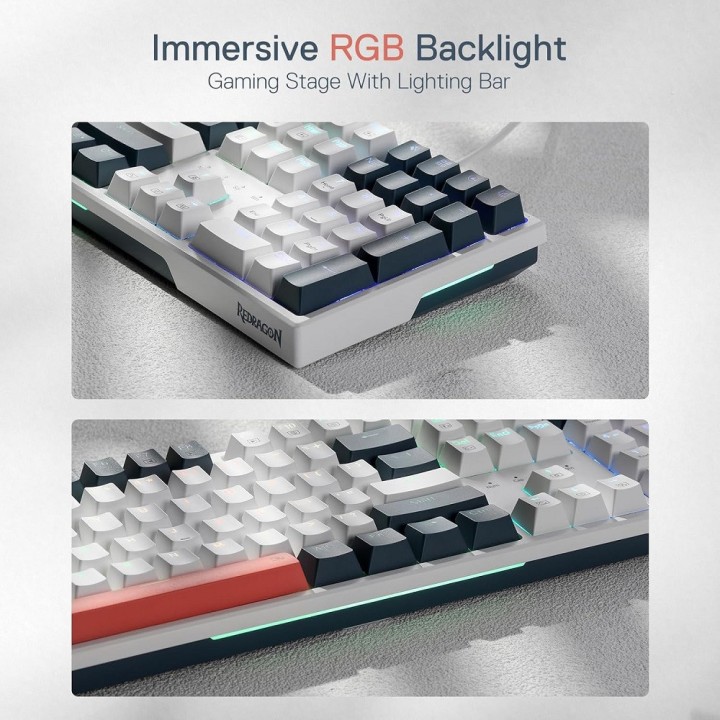 Redragon TRUNDLE K668 Wired RGB (Red Switches) Claviers Redragon Maroc