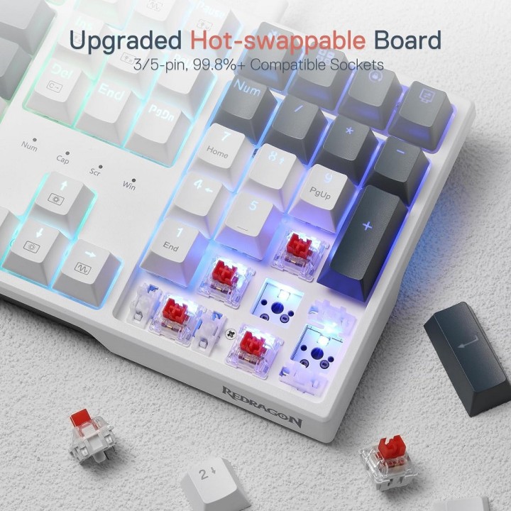 Redragon TRUNDLE K668 Wired RGB (Red Switches) Claviers Redragon Maroc