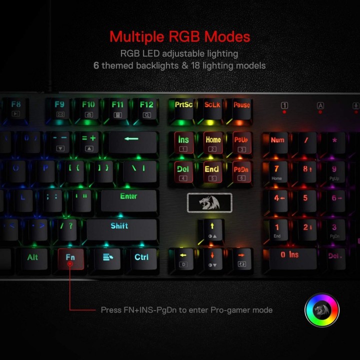 Redragon K556 RGB (Brown Switches) Claviers Redragon Maroc
