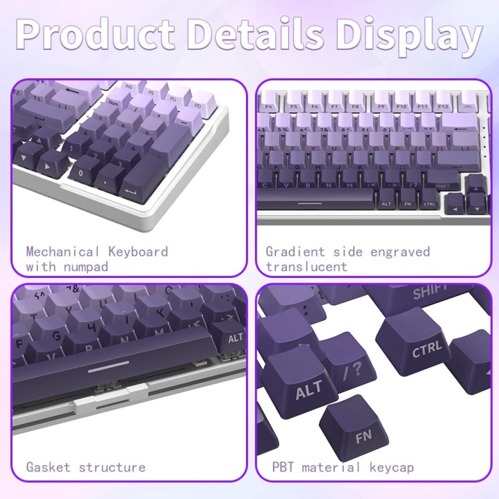 Furycube ZT99 Gradient Purple (RED Switch) Claviers Furycube Maroc