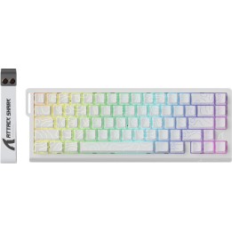 ATTACK SHARK X68 PRO HE Wireless Magnetic Switch (White Contours) C...
