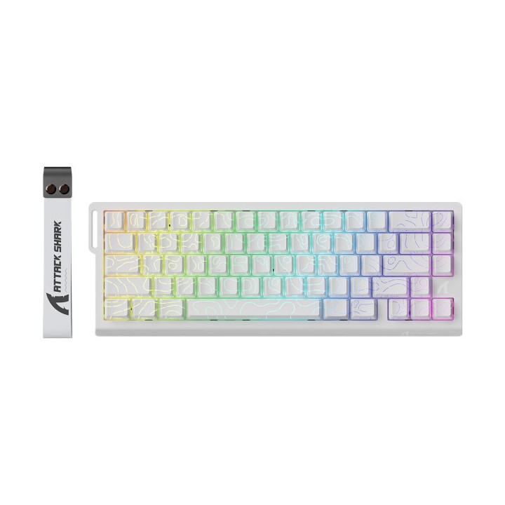 ATTACK SHARK X68 PRO HE Wireless Magnetic Switch (White Contours) C...