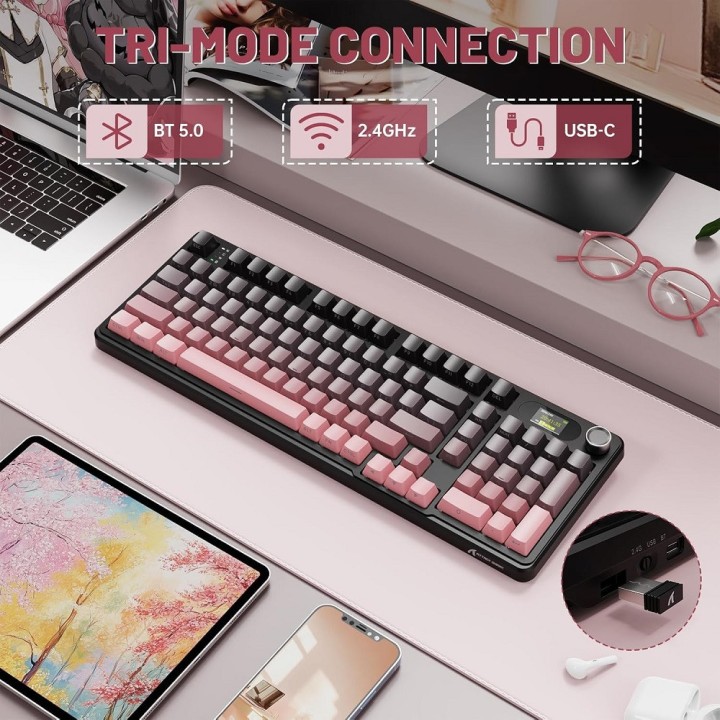 ATTACK SHARK X98 PRO Wireless Blueberry Switch (Blackberry) Clavier...