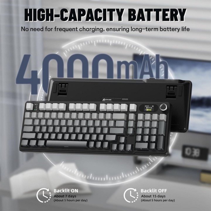 ATTACK SHARK X98 PRO Wireless Blueberry Switch (Moonlit Night) Clav...