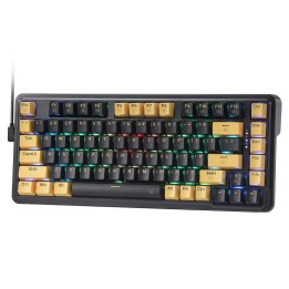 Redragon K649 78% Wired Mechanical Keyboard (Black/Yellow) Claviers...