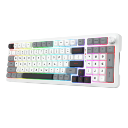 Redragon K688 Pro Wireless Mechanical Keyboard (White/Gray/Black) C...