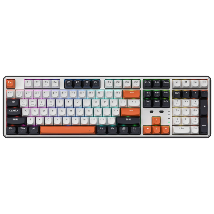 Redragon K689 PRO Wireless Mechanical Keyboard (Black Tangerine) Cl...