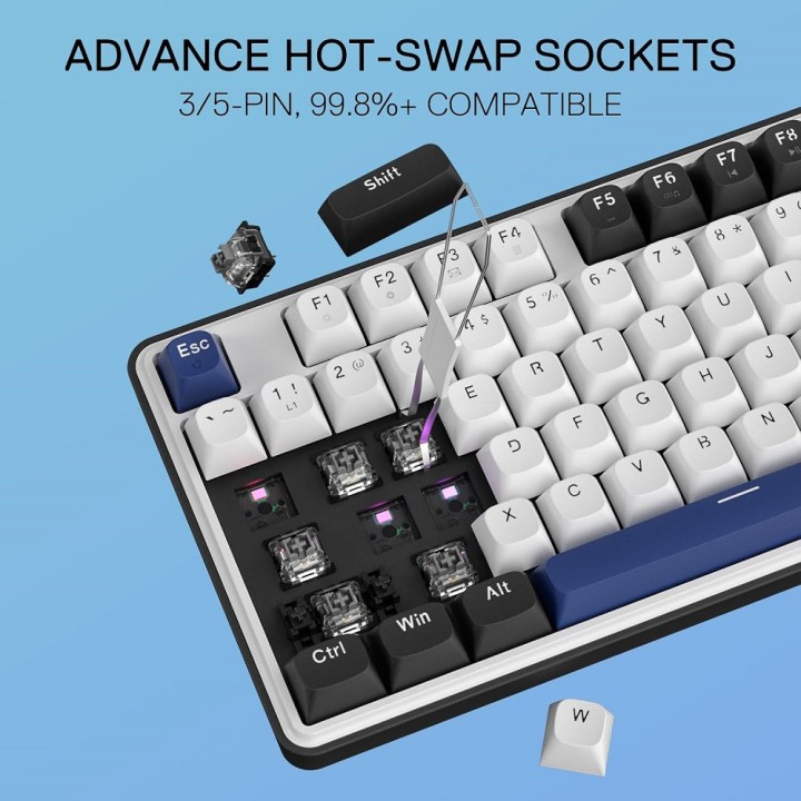 Redragon K689 Wired Mechanical Keyboard (Cerulean Polar) Claviers R...