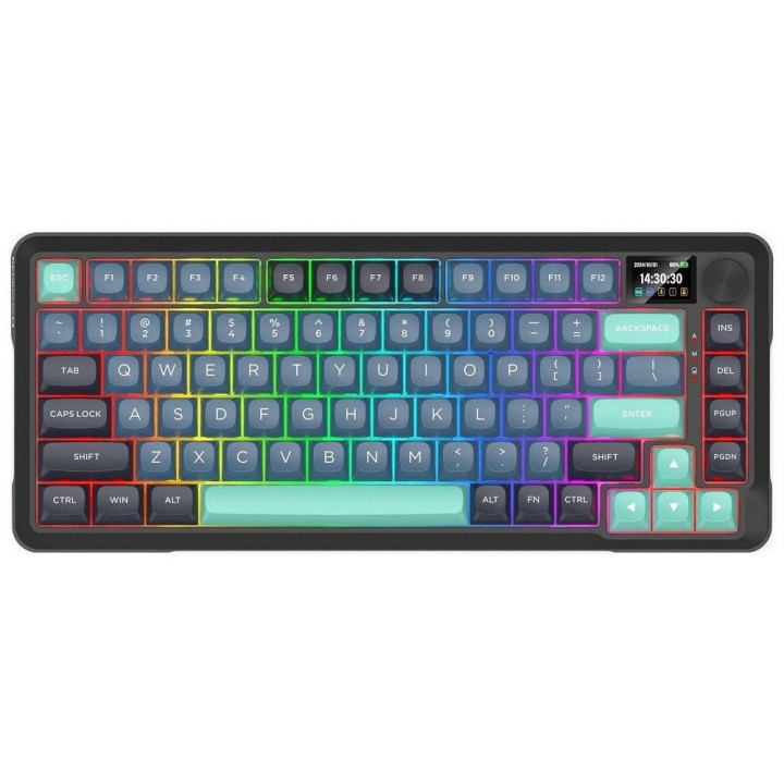 Redragon K724 Pro LCD Wireless Mechanical Keyboard (Dark Jade) Clav...