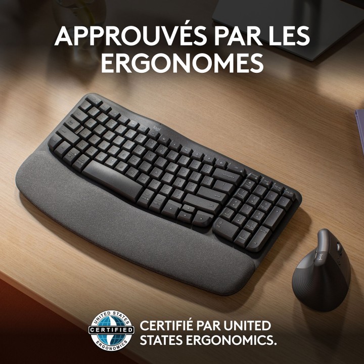 Logitech Wave Keys (Noir) Claviers Logitech Maroc