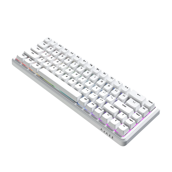 ajazz ak680 max wireless white 8+1k Claviers Ajazz Maroc