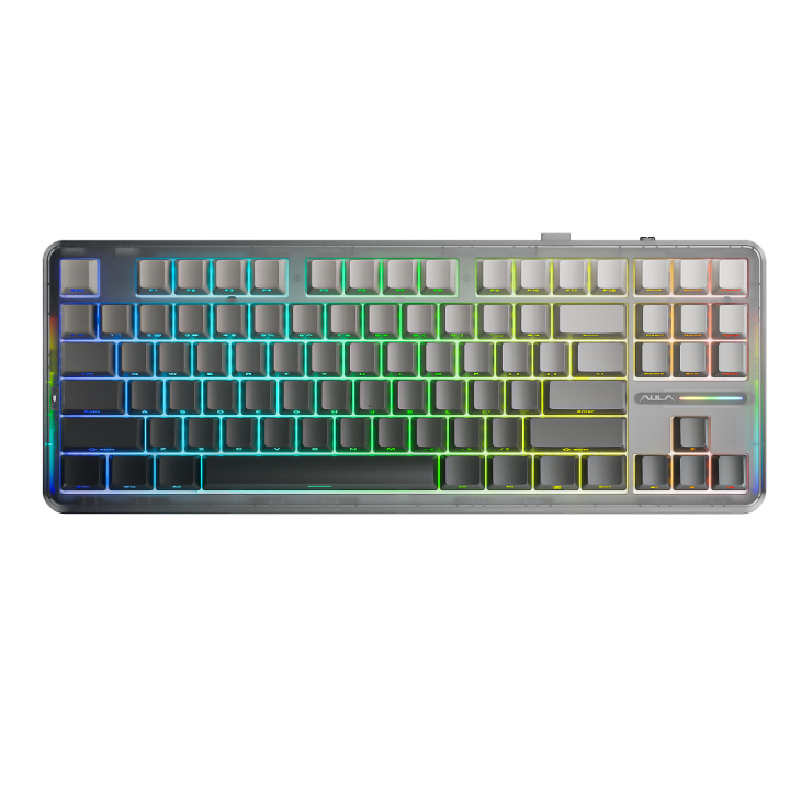 AULA F87 PRO Gradient Gray (Graywood V4 Switch) Claviers AULA Maroc