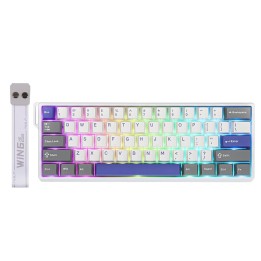 AULA WIN60 HE MAX Grey&White&Blue (Magnetic Switch) Claviers AULA M...