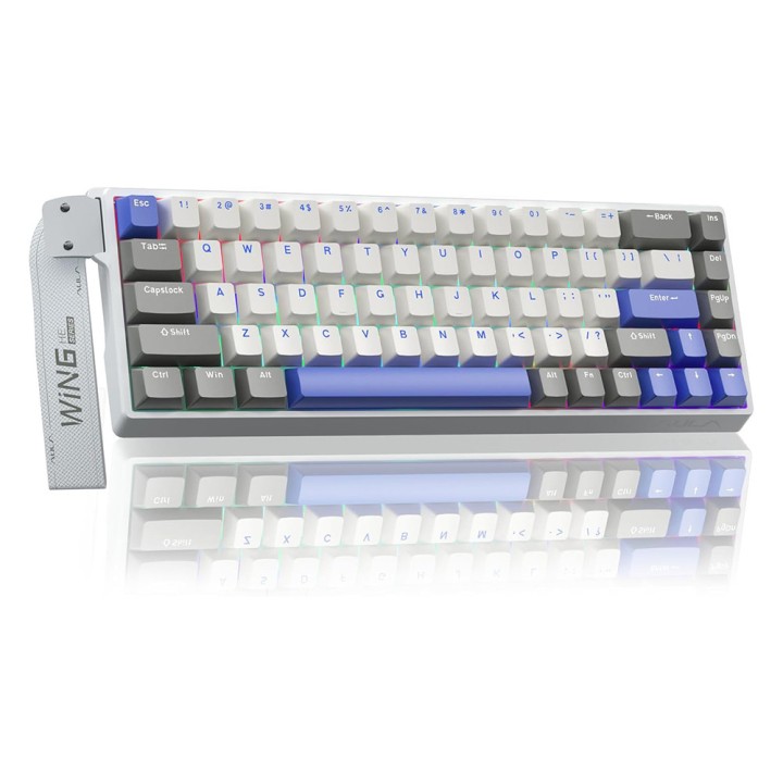 AULA WIN68 HE MAX Grey&White&Blue (Magnetic Switch) Claviers AULA M...