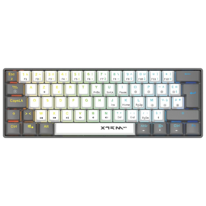 XTRMLAB Vortex Mini White/Dark Grey (Red Switch) Claviers XTRMLAB M...