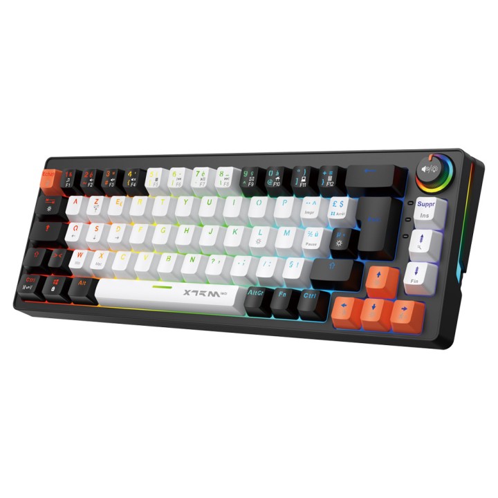 XTRMLAB Scope Black/White/Orange (Red Switch) Claviers XTRMLAB Maroc