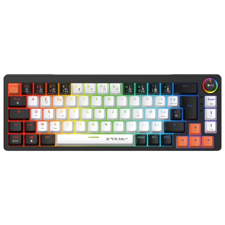 XTRMLAB Scope Black/White/Orange (Red Switch) Claviers XTRMLAB Maroc