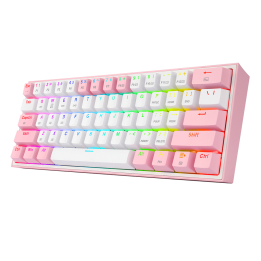 Redragon K616 Fizz PRO 60% Wireless RGB Red Switches (White/Pink) C...