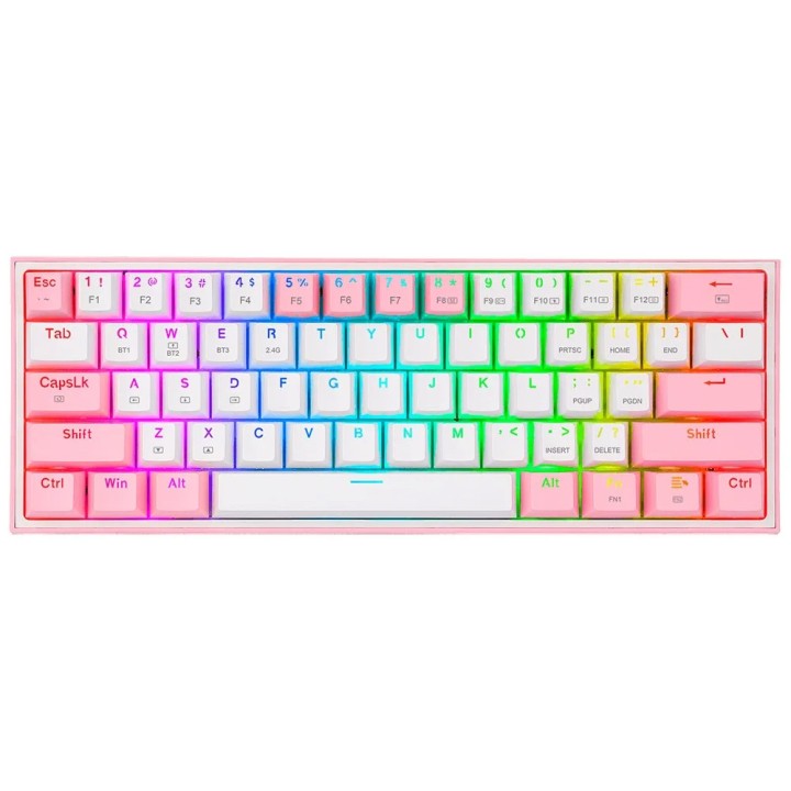 Redragon K616 Fizz PRO 60% Wireless RGB Red Switches (White/Pink) C...