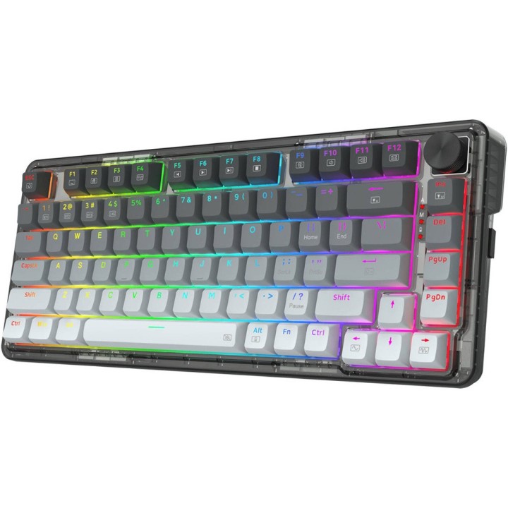 Redragon K673 PRO 75% Wireless RGB Red Switches (Gradient Gray) Cla...