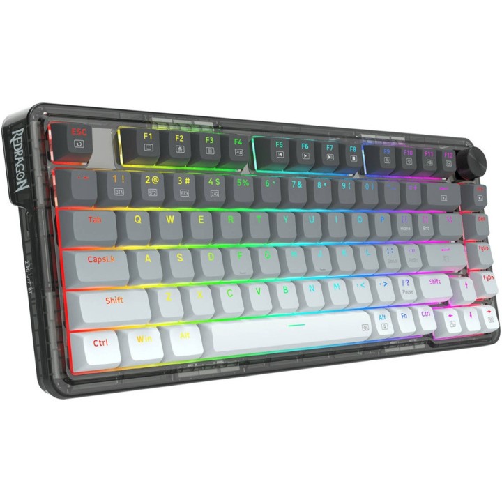 Redragon K673 PRO 75% Wireless RGB Red Switches (Gradient Gray) Cla...