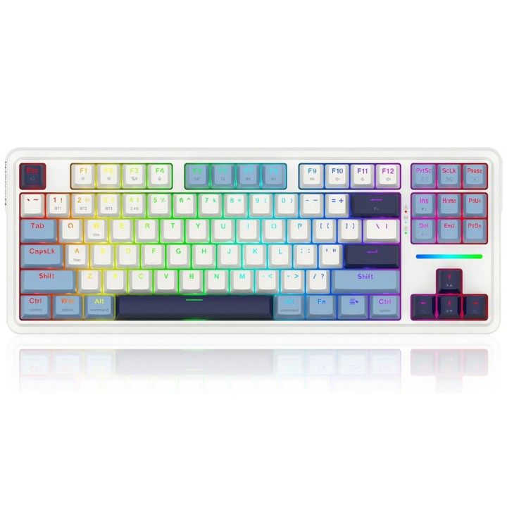 Redragon K728 Antonium Pro Wireless Mechanical Keyboard (Polar Blue...