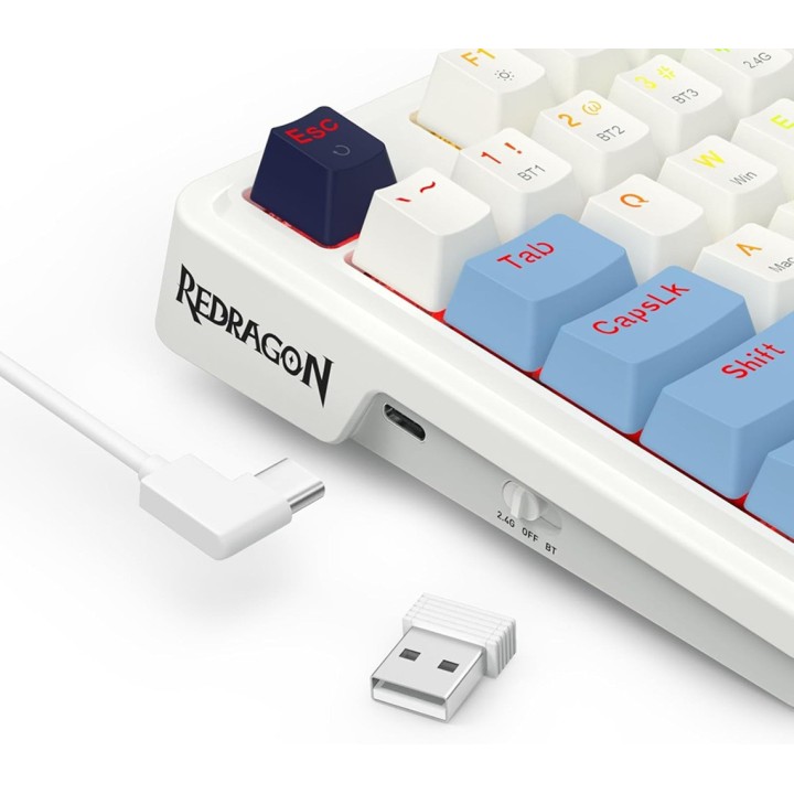 Redragon K728 Antonium Pro Wireless Mechanical Keyboard (Polar Blue...