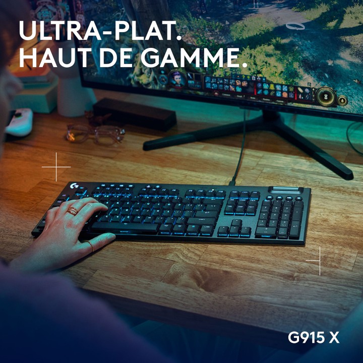 Logitech G G915X Noir (Tactile Version) Claviers Logitech Maroc