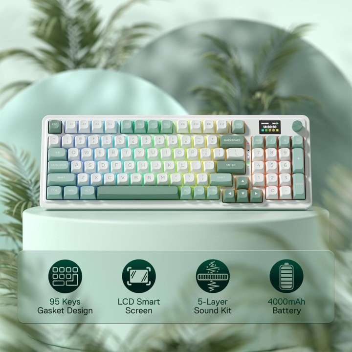 Redragon Galatin PRO K719 Wireless (Jade Cloud) Claviers Redragon M...