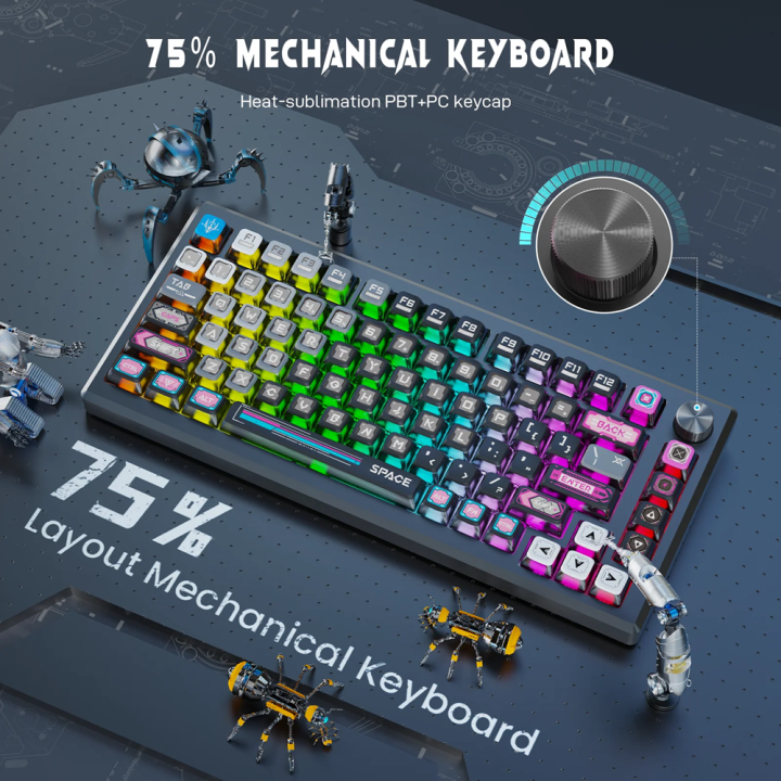 Redragon Uranus PRO K732MC RGB Aluminum Wireless Keyboard (Wukong S...